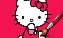 Easy Coloring Kitty image